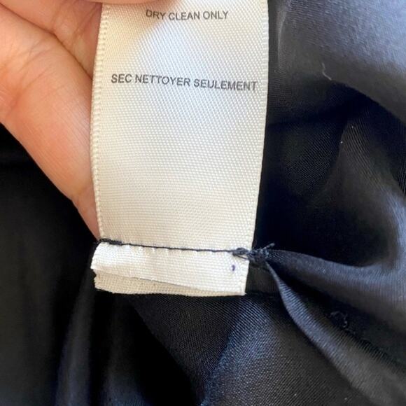 Rebecca Taylor Navy Silver Embroidered Silk Boho Mini Dress Size 4 - Picture 8 of 9